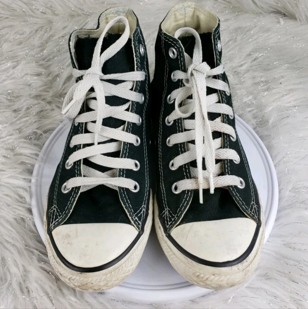 Vintage Converse Youth All Star Hi Top Shoes Made in USA 29160 Black Size 4